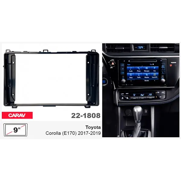 Переходная рамка Toyota Auris, Corolla Carav 22-1808 - фото 5