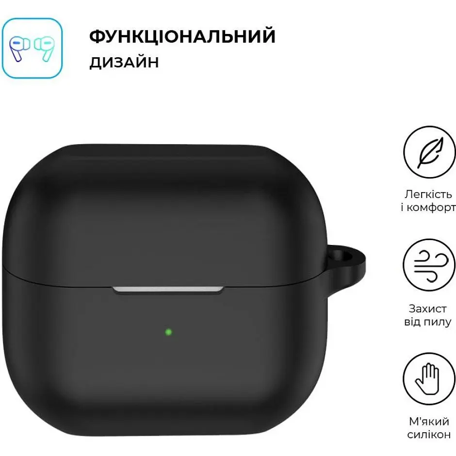 Чохол ArmorStandart Hang Case для Samsung Galaxy Buds 3 FE/3/3 Pro Black (ARM79972) [162080] - фото 2