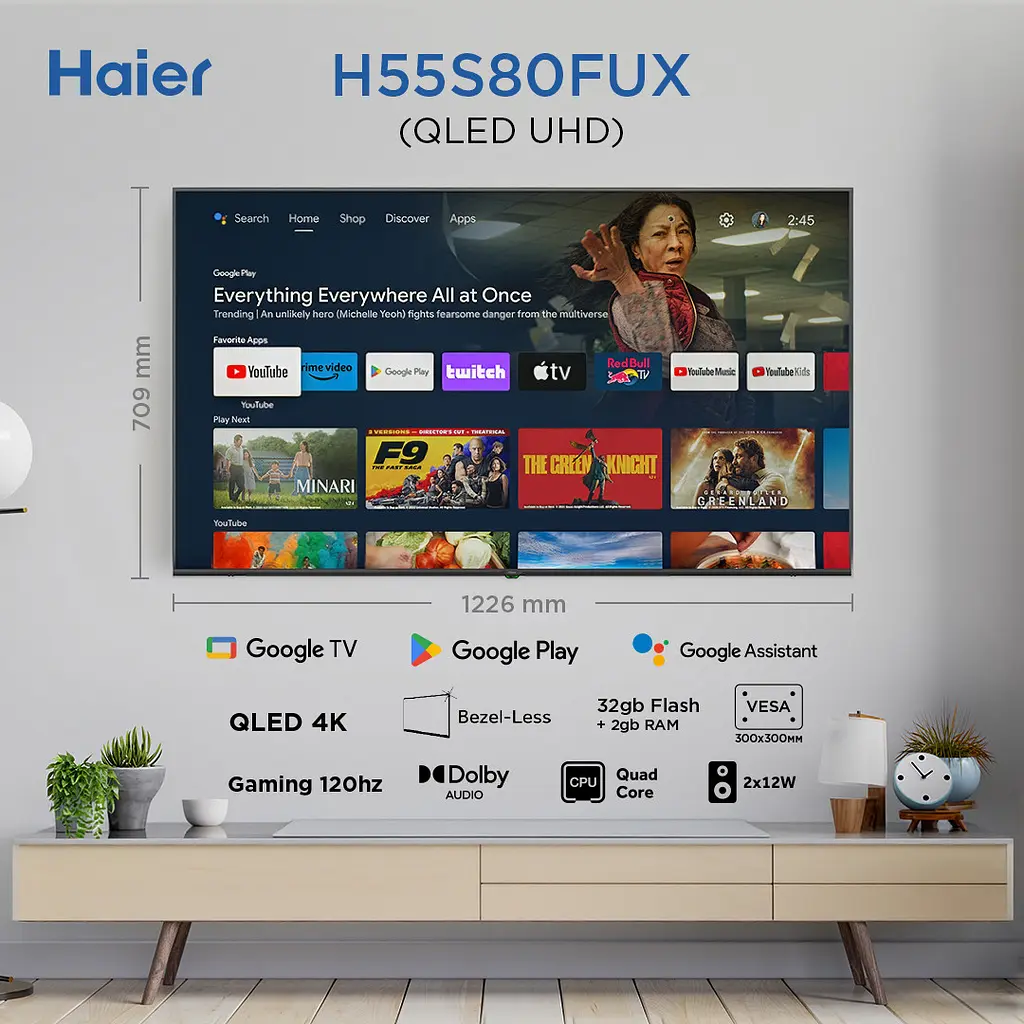 LED телевізор Haier H55S80FUX (7133329) - фото 10