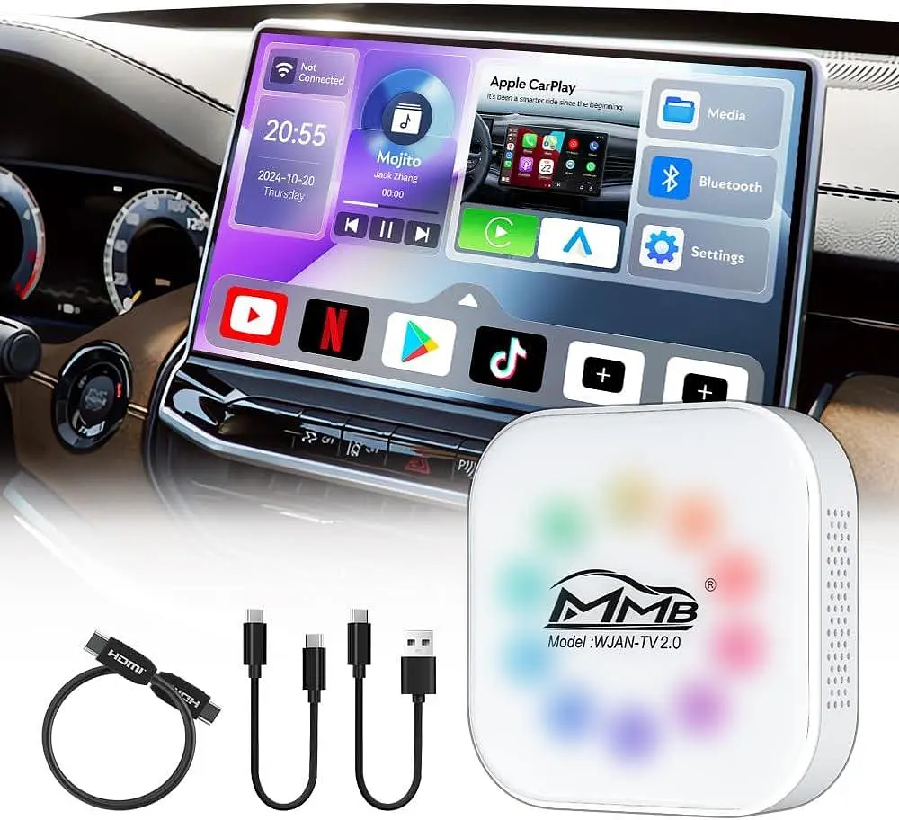 Бездротовий CarPlay адаптер MMB WJAN-TV2.0 Android 12 з HDMI, YouTube та Netflix