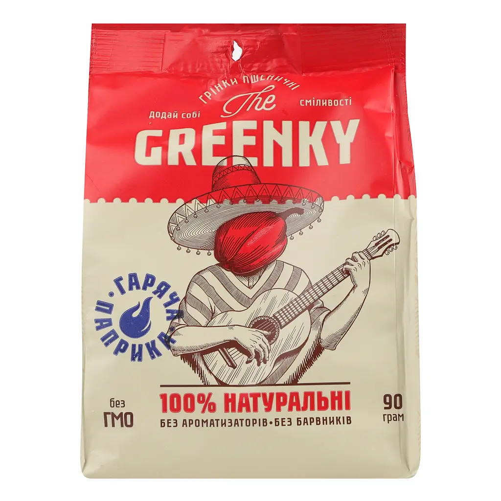 Гренки The Greenky Пшеничные Горячая паприка 90 г - фото 3