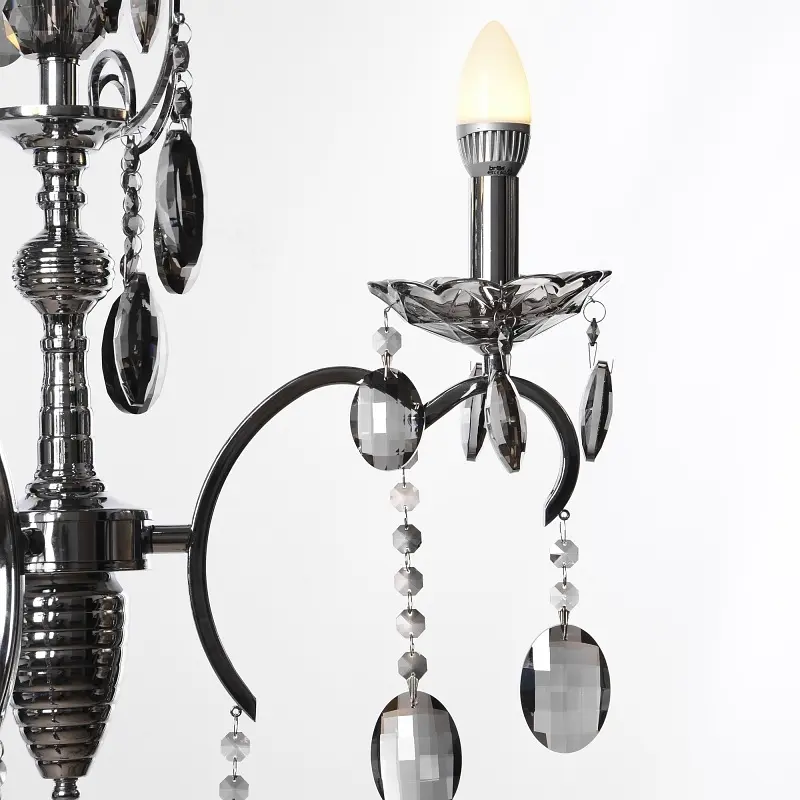 Люстра свеча Brille подвесная хрустальная E14 40W CH (BCL-378S/3) - фото 5