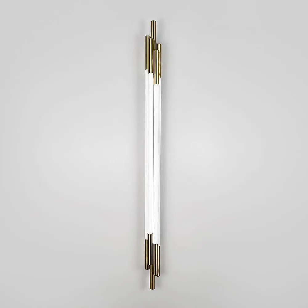Латунний трубчастий стіновий LED світильник у корпусі 110 см Line F Арт. WJ351/1100 AB - фото 2