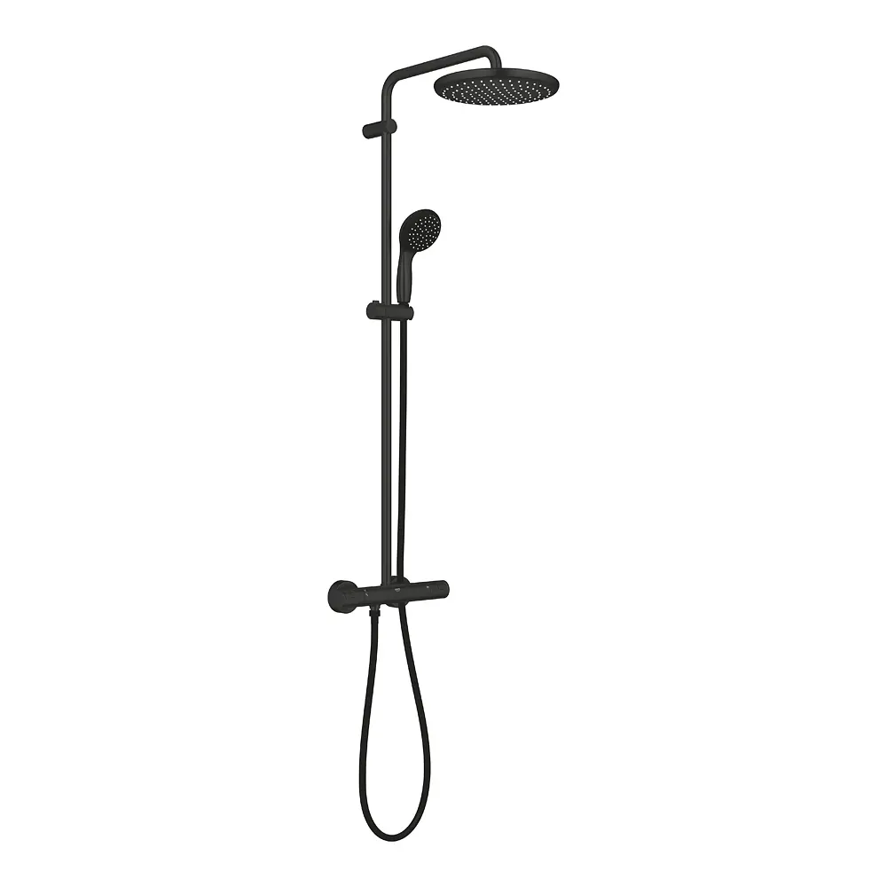 Душова система термостатична Grohe QuickFix Vitalio Start System 250 266772430, Чорний матовий - фото 4