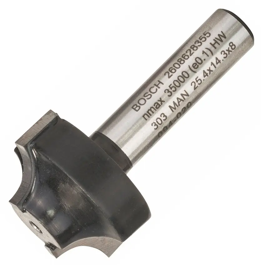 Фреза профільна E Bosch 8 мм, 25,4×14×46 мм, R6,3