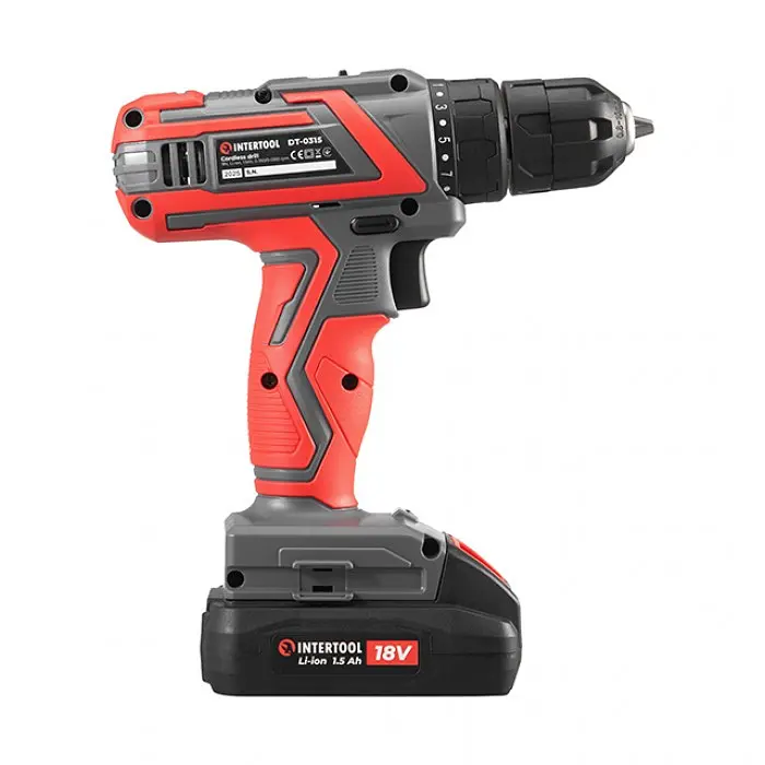 Дрель шуруповерт INTERTOOL DT 0315 аккумуляторная 18 В, крутящий момент 30 Нм - фото 6