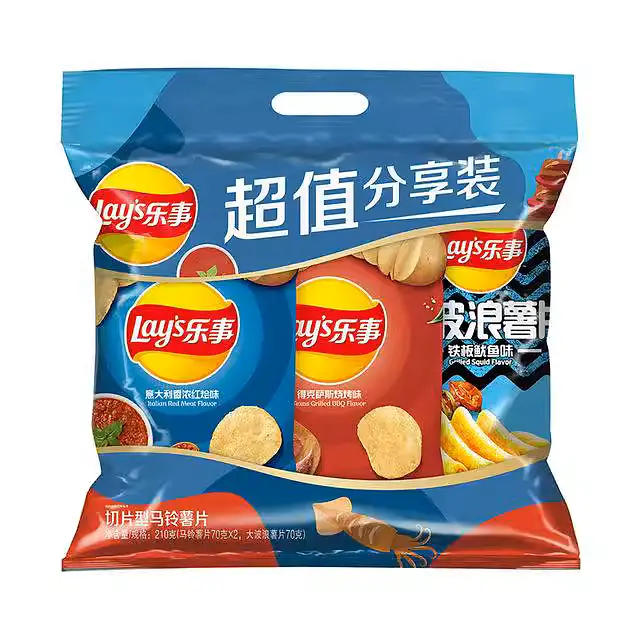 Чіпси Lay’s Mix Italian Red Meat, Texas Grilled BBQ, Grilled Squid 210 г