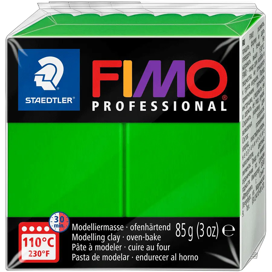 Пластика для біжутерії Professional Яскраво-зелена 85 г Fimo (4007817800225)