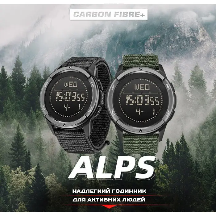 Годинник North Edge Alps Black з компасом, 2 ремінця - фото 7