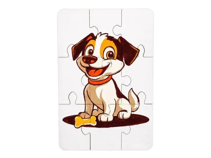 Деревяний пазл-розмальовка Собачка, Puzzleоk (А5) - фото 6