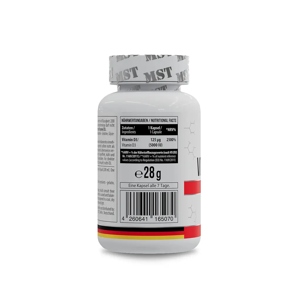 MST Вітамін Д3 Vitamin D3 5000 IU 125 мкг - 120 софтгель - фото 2