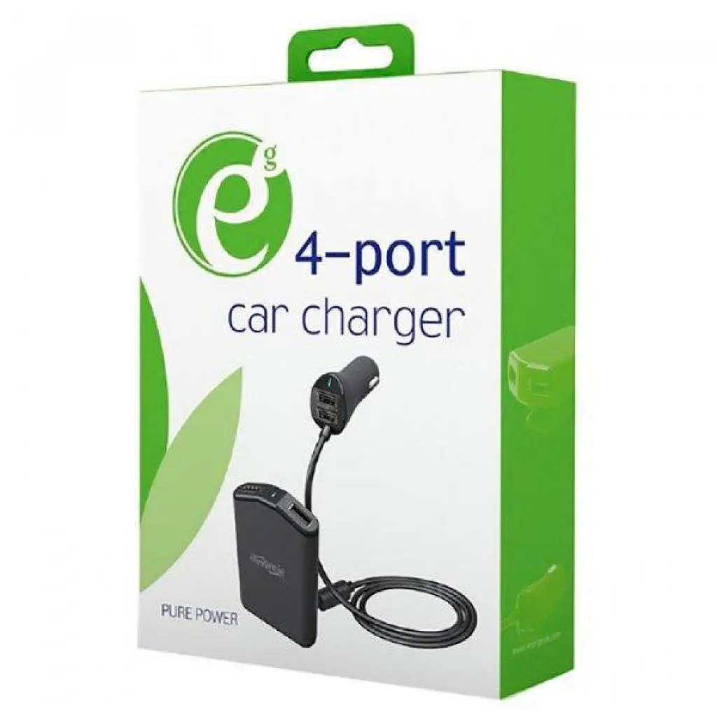 Зарядний пристрій EnerGenie car 4xUSB 9.6 А (EG-4U-CAR-01) - фото 4