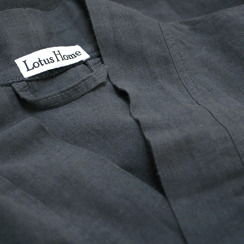 Халат-кимоно со льна Lotus Home - Madrida антрацит L/XL - фото 5