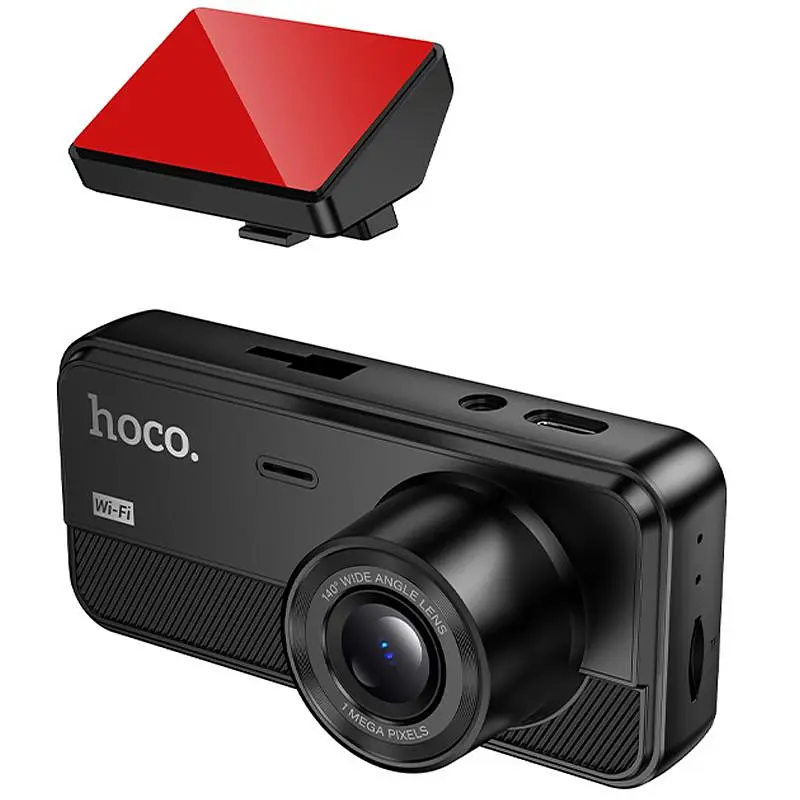 Відеореєстратор Hoco DV15 2-inch display with rear camera (720P+480P) Black - фото 2