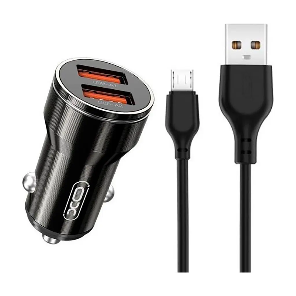 Зарядний пристрій XO 2xUSB 12W black (CC48.black) - фото 2