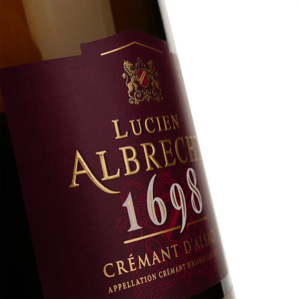 Вино игристое Lucien Albrecht Crémant d’Alsace Brut 1698, белое, брют, 12%, 0,75 л - фото 3