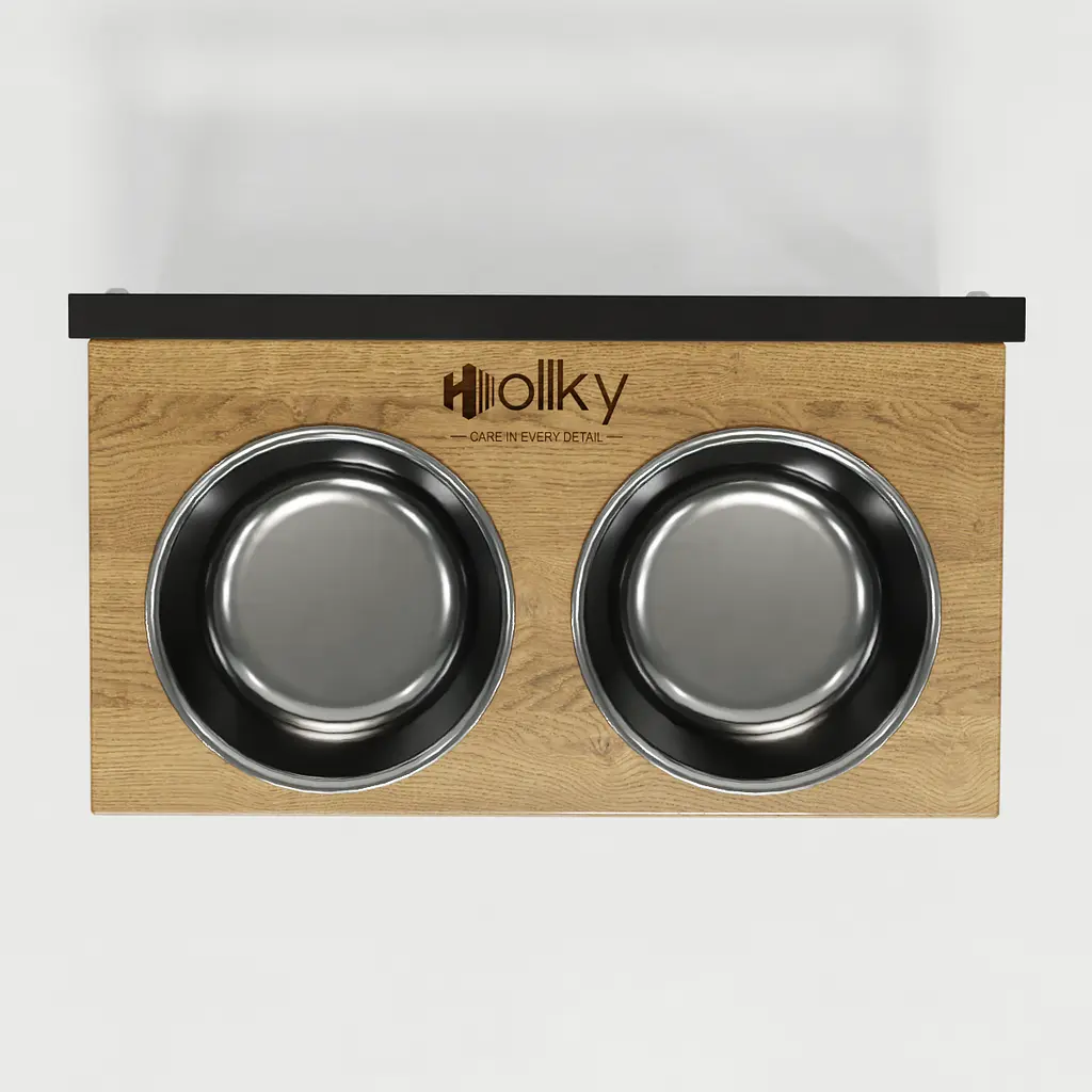 Hollky Flex M — миски на регульованій підставці для середніх собак (2 × 0.85 л) - фото 6