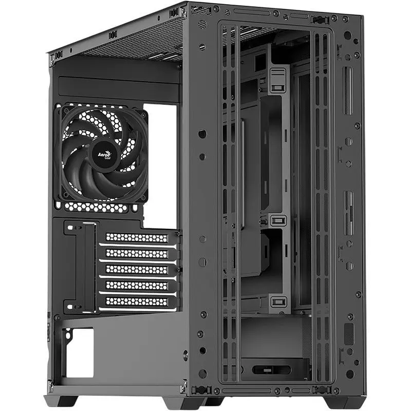 Корпус AeroCool D301A-G-BK-v2 Black (ACCS-DS03043.11) [146683] - фото 4