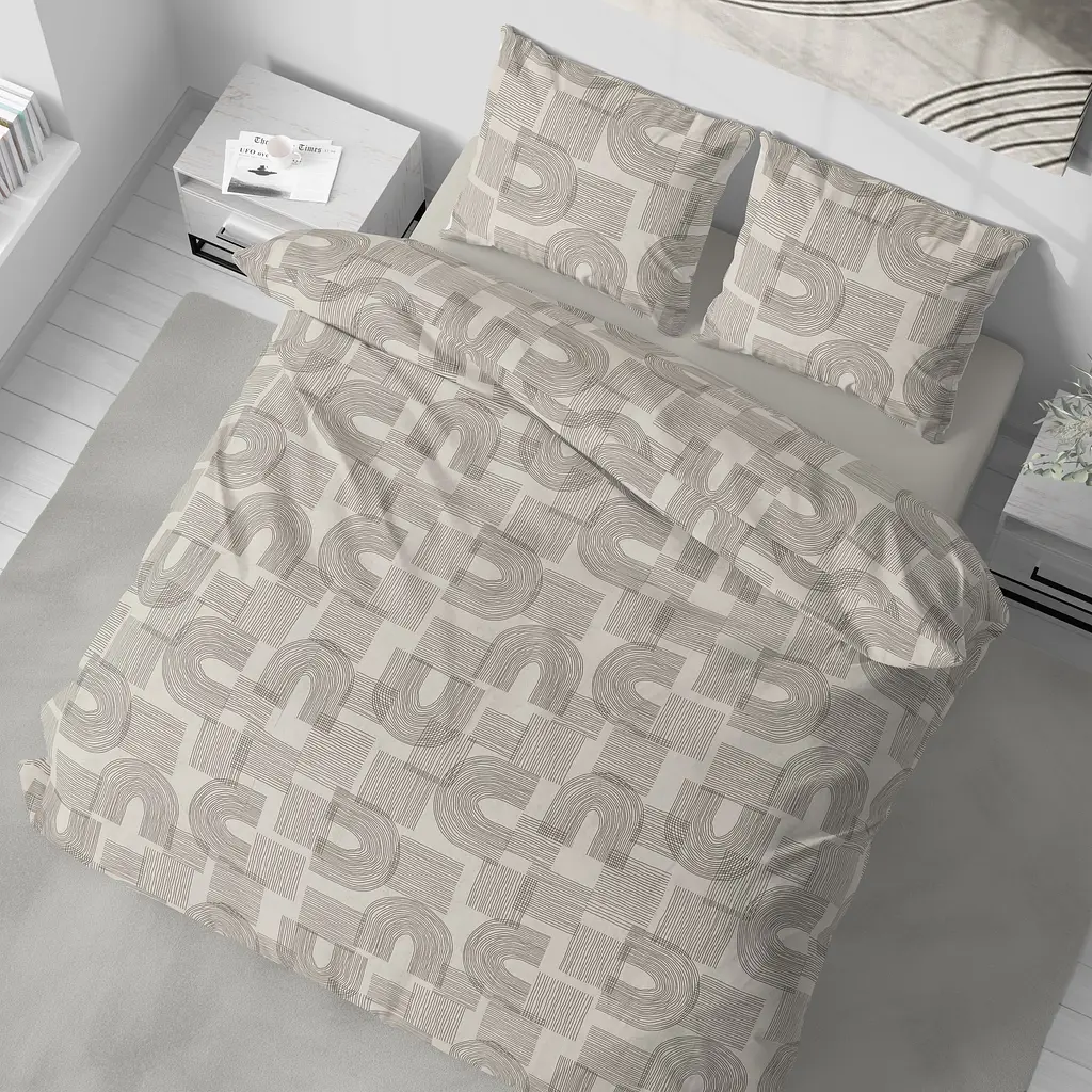 Комплект постельного белья Lelit Евро бежевый 200 х 215 см L-2047/1 (le2000000266343) - фото 3