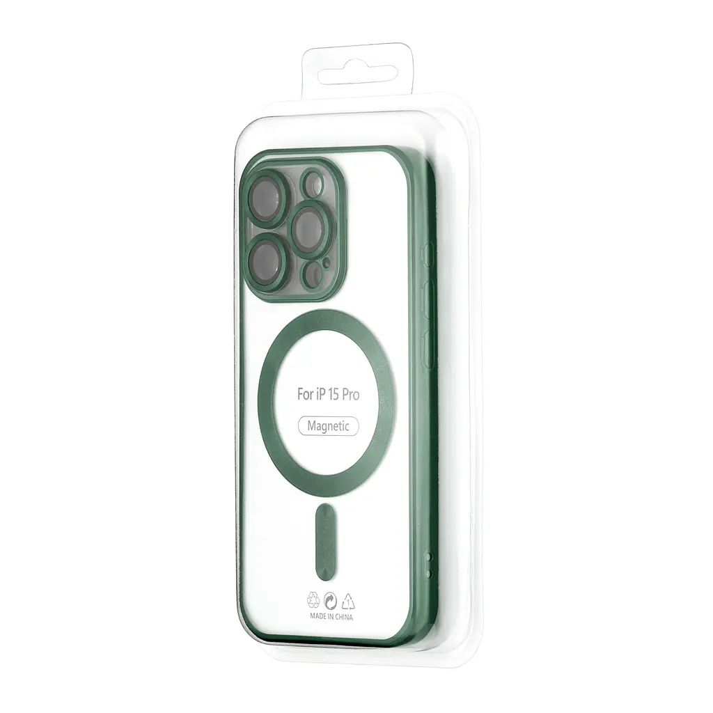 Чохол Ductil Metallic Edge with MagSafe (Protected Camera & Lens) iPhone 15 Pro Dark Green - фото 2