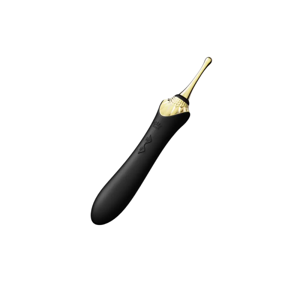 Вібратор Zalo Bess Pin Point Vibrator Вишуканий для клітора з насадками, 22х3.3 см чорний - фото 3