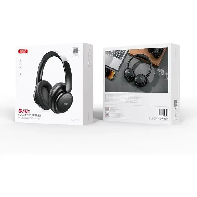 Бездротові повнорозмірні навушники XO BE40 чорні з шумопоглинанням ANC - фото 2