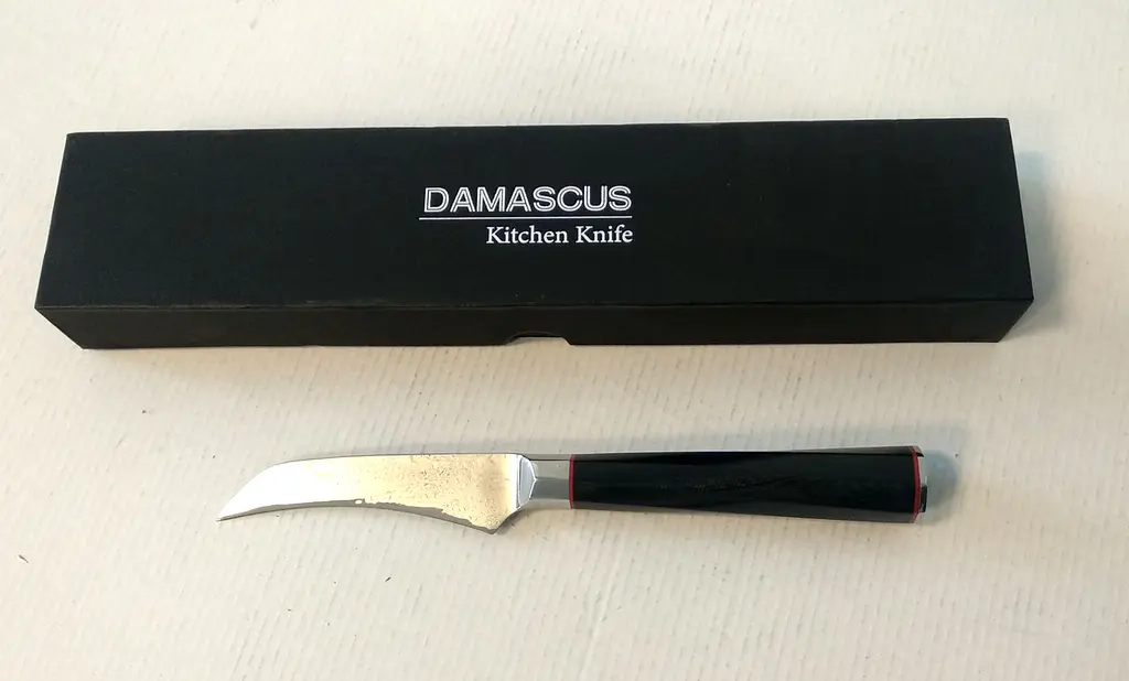 Ніж для чищення овочів Damascus DK-AK 3008 AUS-10 9 см Дамаська сталь 73 шарів - фото 10