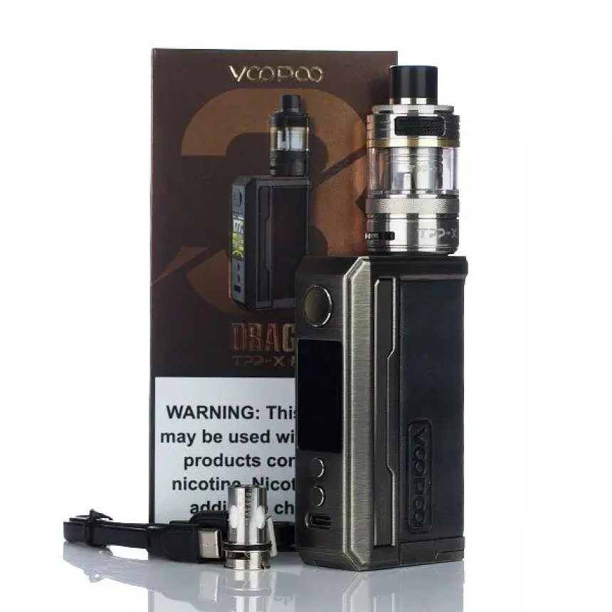 Электронная сигарета VooPoo Drag 3 177W with TPP-X Tank Kit Black (10239) - фото 4