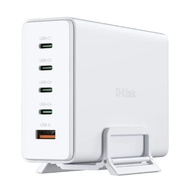 Зарядний пристрій мережевий D-Link DCF-241 240Вт GaN 4хUSB-С, 1xUSB-A, білий - фото 5