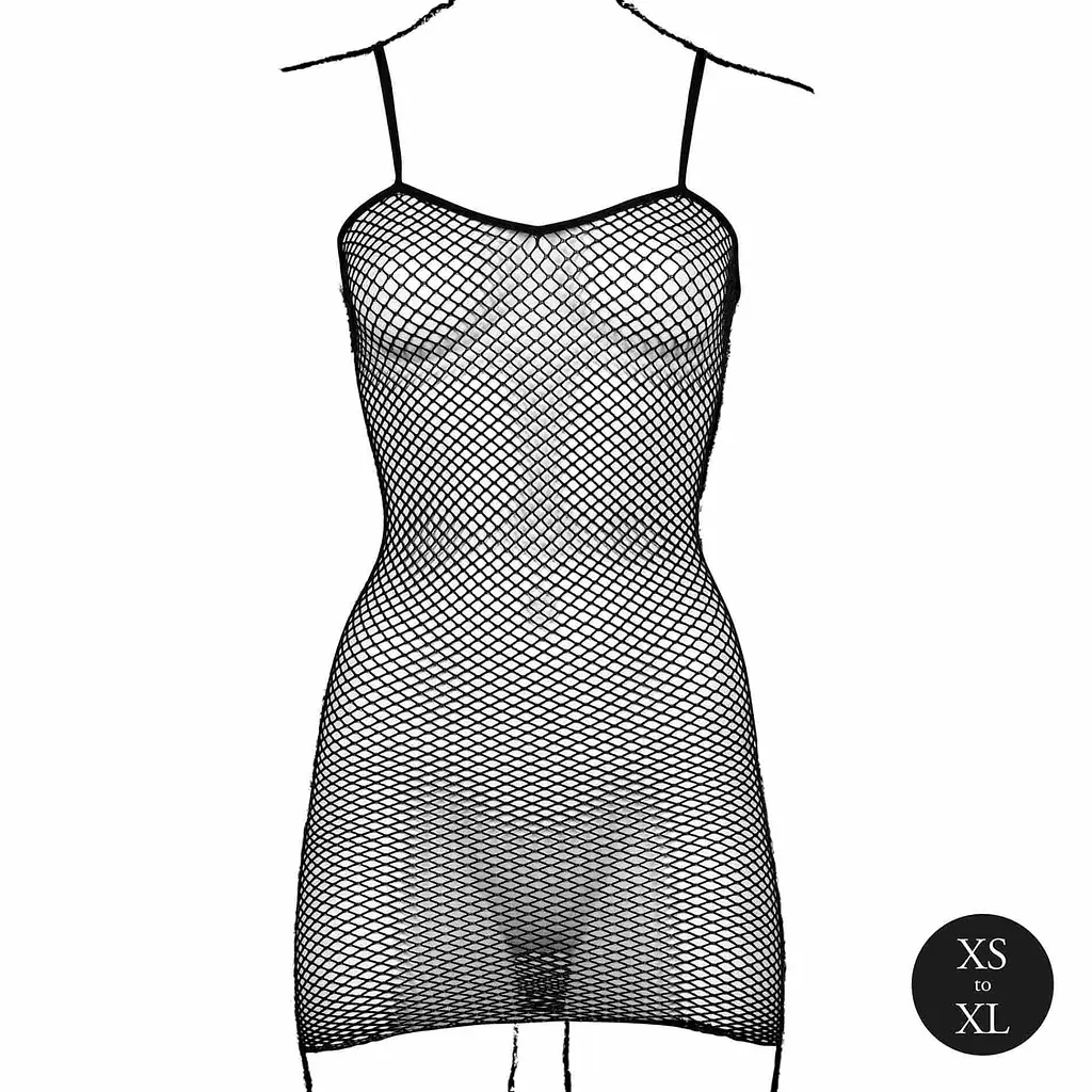Міні-сукня Le Désir With Fishnet Structure, One Size (чорний) - фото 8