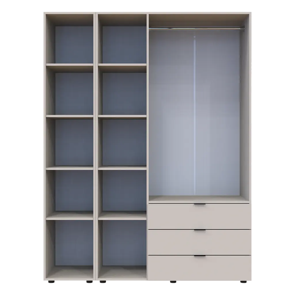 Шафа для одягу Doros Гелар Кашемір 3ДСП/Дзеркало 155х49.5х203.4 (80737657) - фото 6