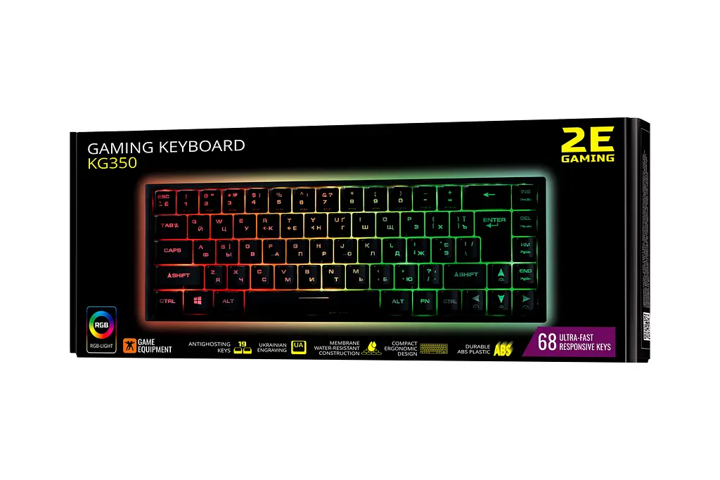 Клавиатура игровая с подсветкой 2E GAMING KG350 Black - фото 2