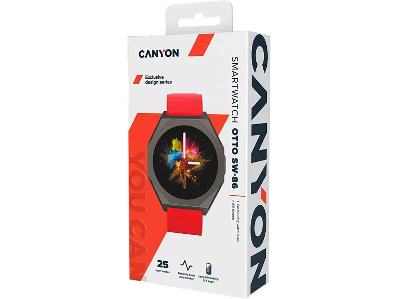 Смарт-годинник Canyon Otto SW-86 Red (CNS-SW86RR) - фото 7