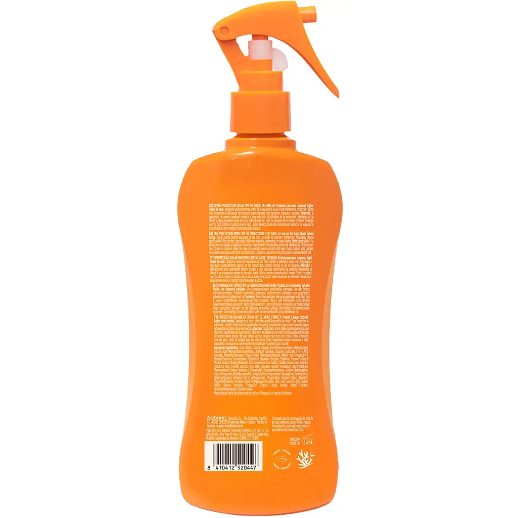 Спрей Babaria Protector Solar Spray Aloe Hydra Factor для тіла сонцезахисний зволожуючий SPF 50, 200 мл - фото 2