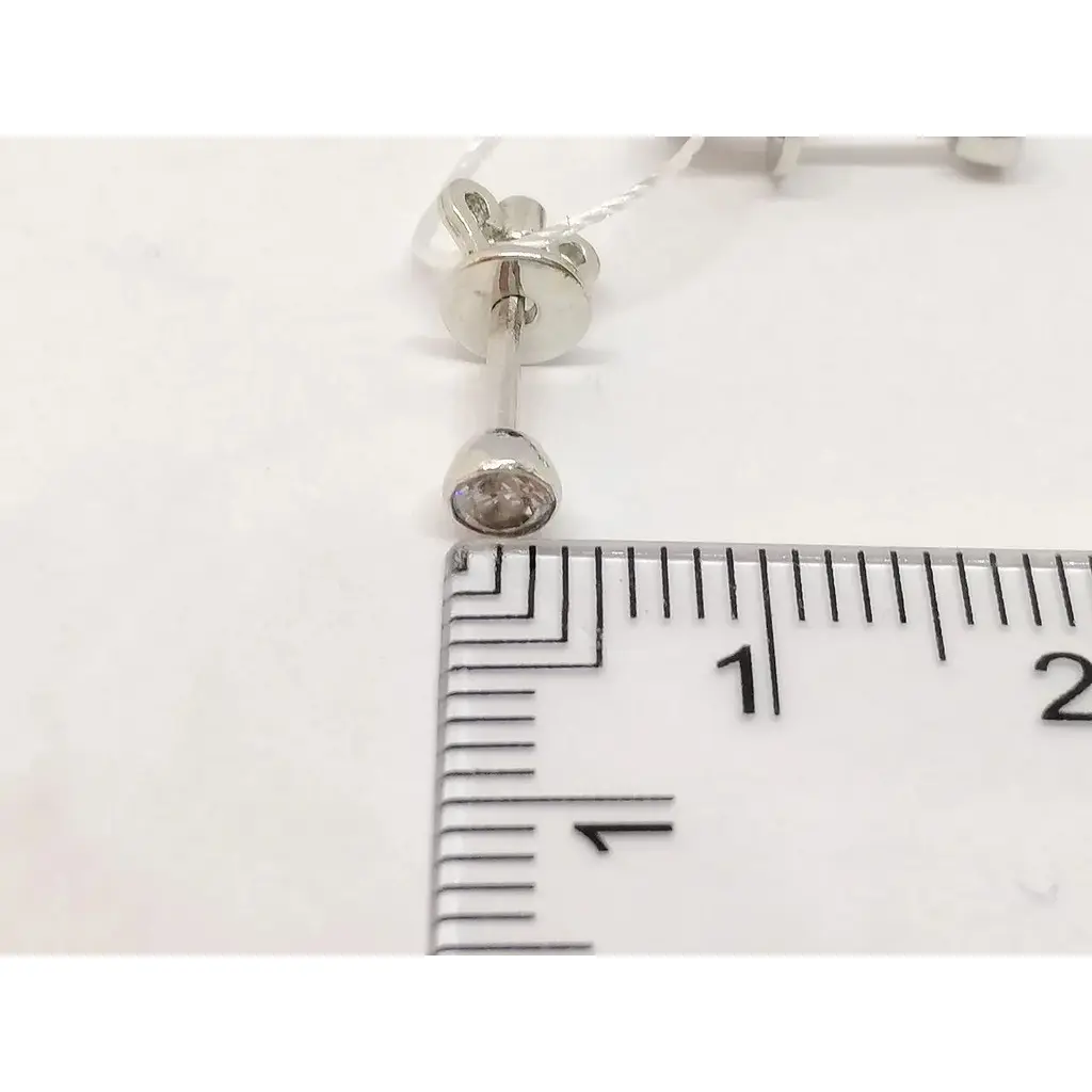 Золотые серьги-пуссеты Империя золота с фианитами. СП283БИ - фото 3