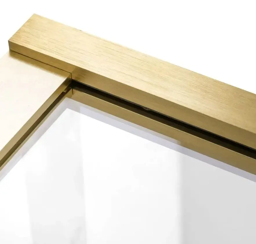 Шторка для ванны Rea Elegant 70 brushed gold неподвижная REA-W6600, Универсальная, прозрачный, золотой - фото 6
