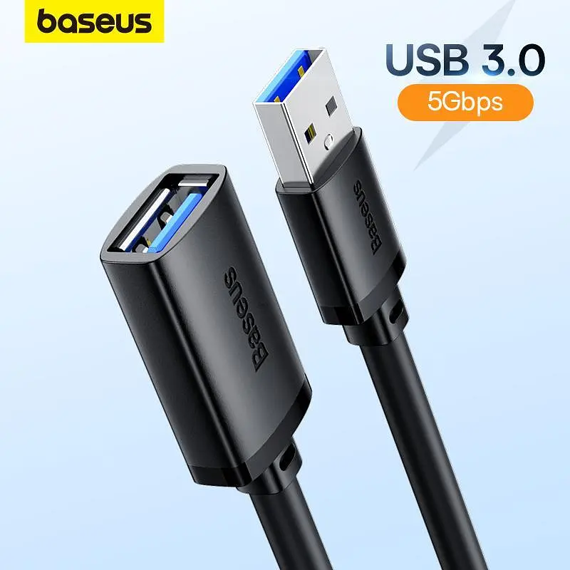 Удлинитель USB 3.0 кабель папа – мама Baseus AirJoy Series USB3.0 Extension 1.5 метра - фото 2