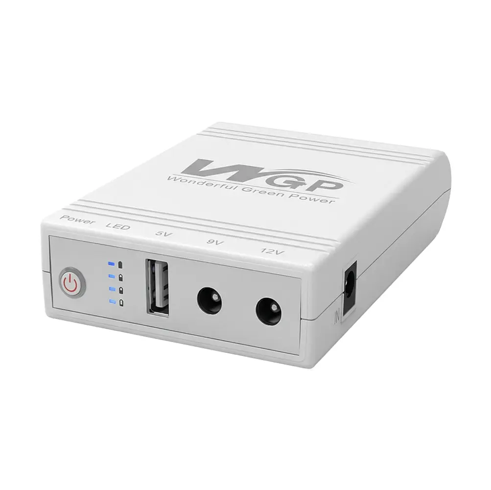 Комплект Mini UPS з блоком живлення: джерело безперебійного живлення Mini UPS WGP UPS103A White 10400mAh 5V/9V/12V, Li-ion 4*2.6Ah, для роутера і оптичного термінала та блок живлення SPF-1202B 12V/2A (24W) (42-00262) - фото 2