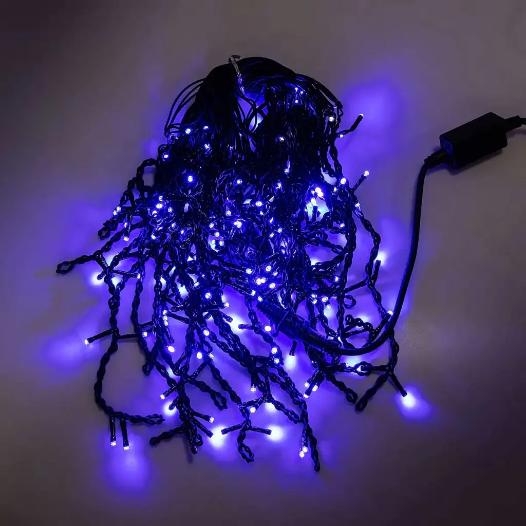 Гирлянда GarlandoPro Бахрома уличная 200 LED 12 м черная, синий (12MBBL) - фото 10