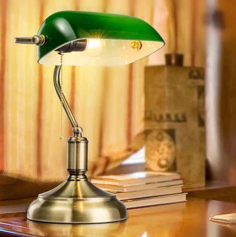 Настільна лампа Brille банківська зелена MTL-52 E27 AB - фото 15