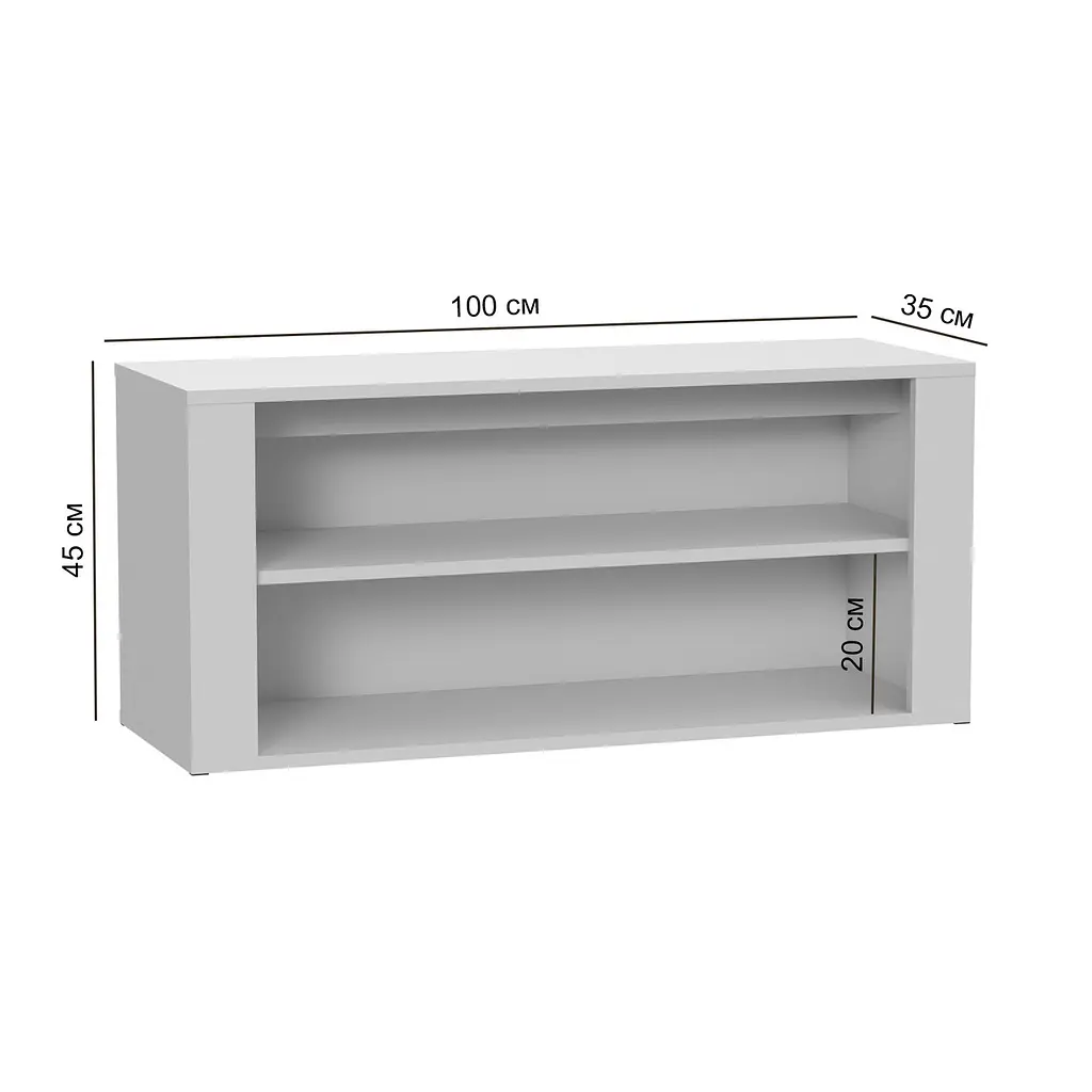 Тумба для обуви FH-Alpen 1000х450х350 мм Антрацит - фото 2