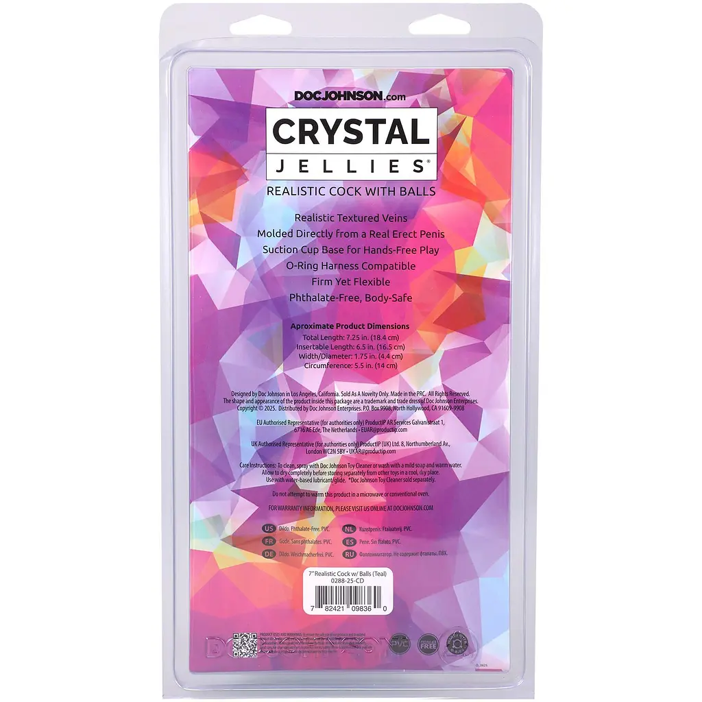 Реалістичний фалоімітатор Doc Johnson Crystal Jellies 7 Inch, 18.4 см - фото 5