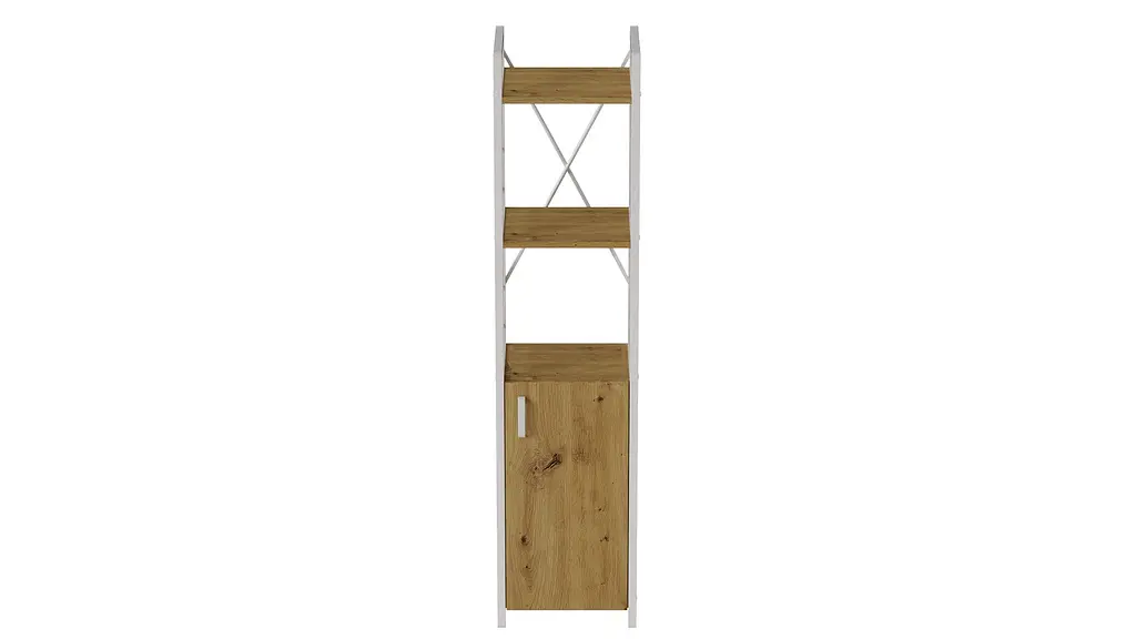 Етажерка 3/34 Ferrum-decor Серії Конект з тумбою 144x34x28 Білий ДСП Артизан (FRD-104433) - фото 4