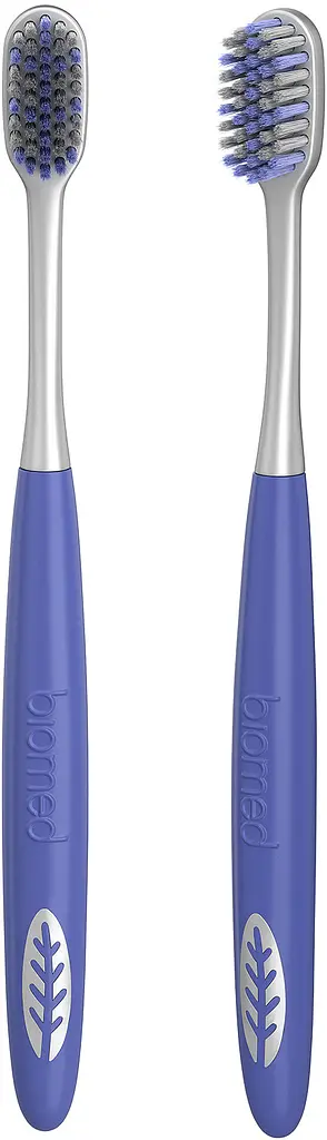 Зубная щетка BioMed Pink Salt ультрамягкая синяя - фото 2