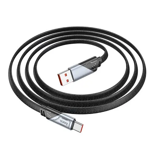 Кабель HOCO U119 Machine charging data cable Type-C 5A/1.2m чорний - фото 4