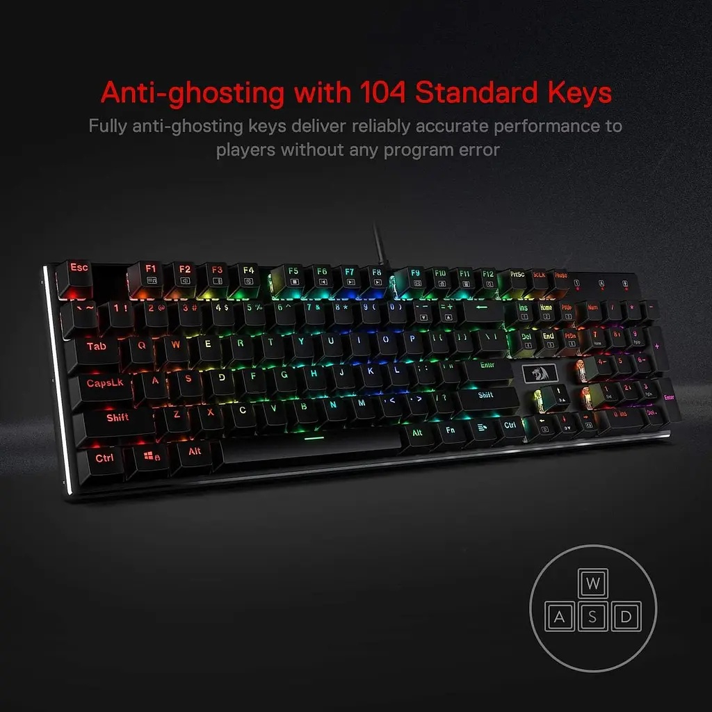 Механічна клавіатура Redragon K556 RGB 104 клавіші Red Switch Hot-Swap, англійська розкладка - фото 4