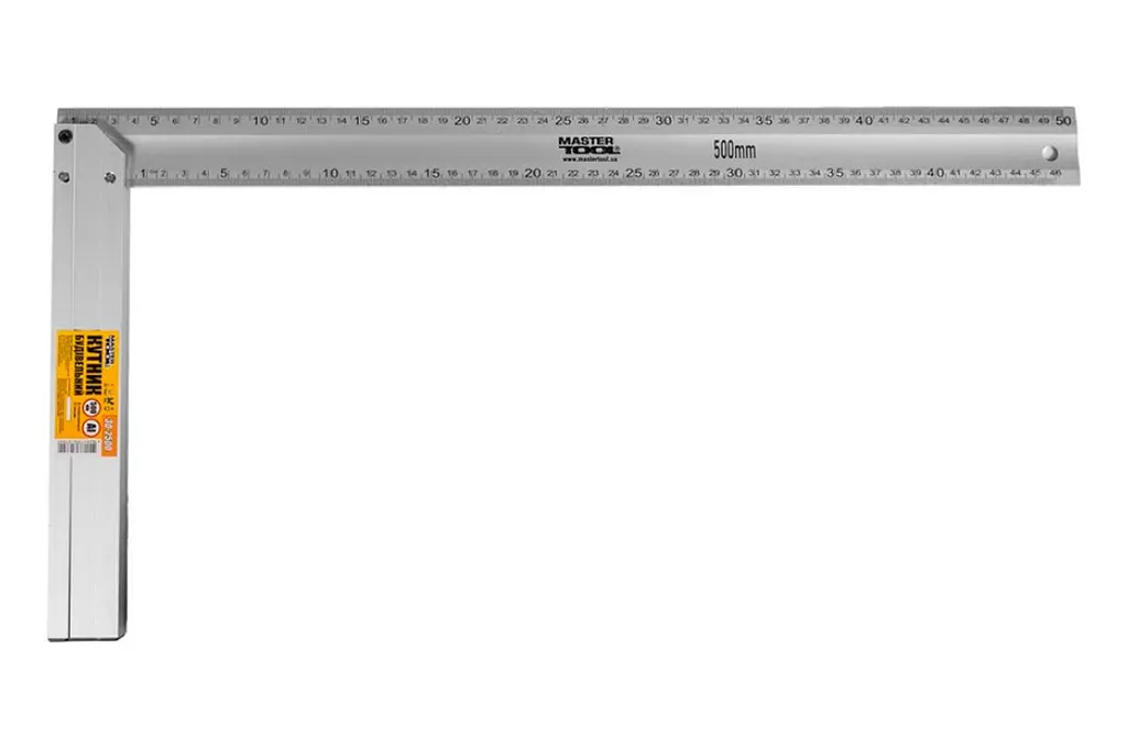 Угольник измерительный строительный Mastertool 500 мм алюминиевый - фото 2