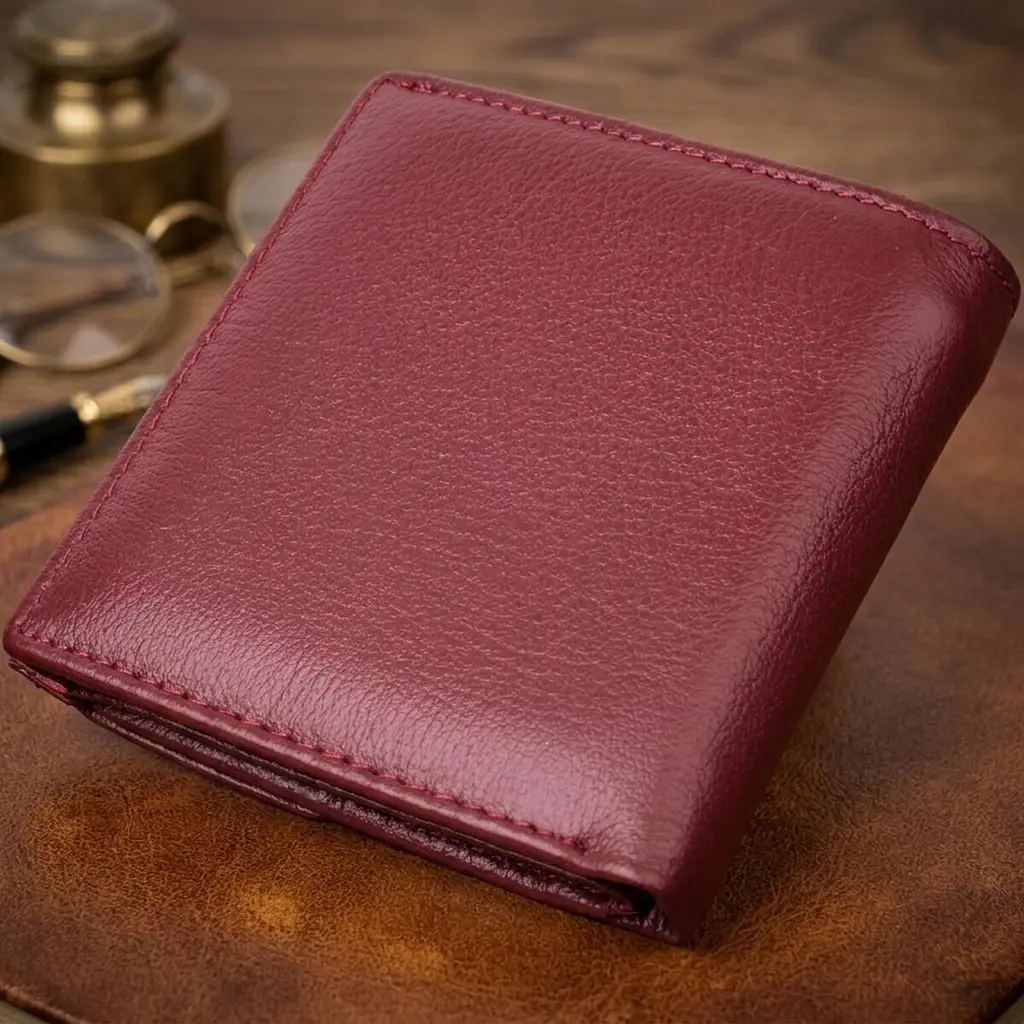 Невеликий жіночий гаманець з монетницею з натуральної шкіри ST Leather 22544 бордовий - фото 4