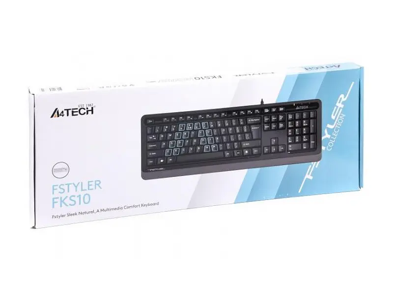Клавіатура A4Tech Fstyler FKS10 Black/Grey - фото 4