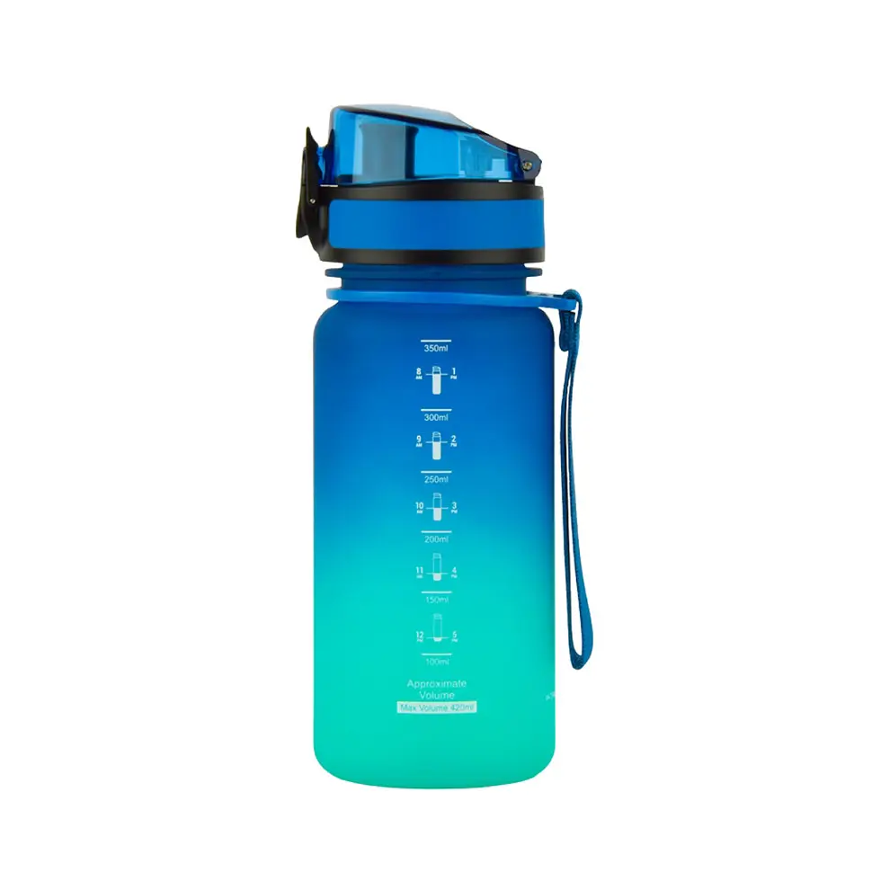 Пляшка для води UZSPACE 3034(Blue-Green) 350 мл, синьо-зелена - фото 2